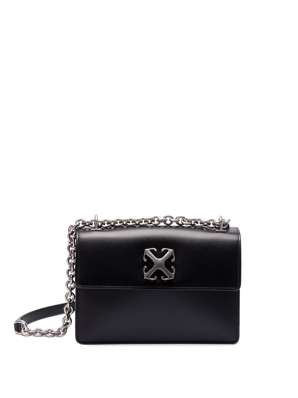 Shop Off-white `jitney 2.0` Shoulder Bag With Chain In Black  