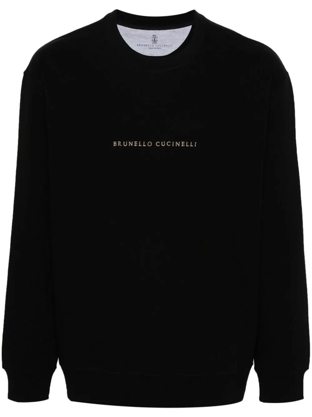 Shop Brunello Cucinelli Sweatshirt With Embroidery In Black  