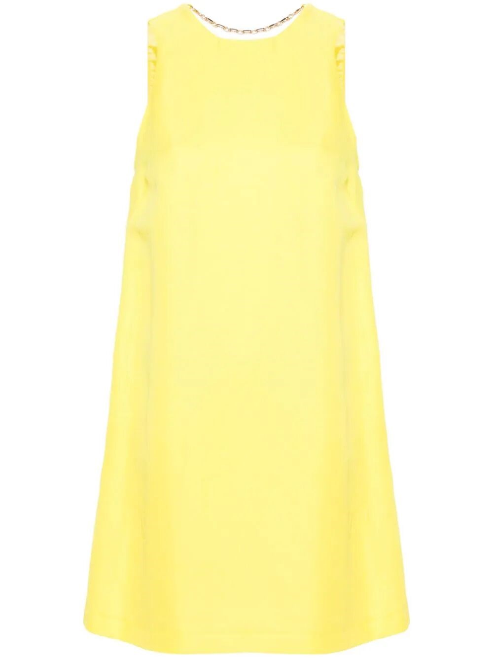 Shop Twinset Straight Short Dress In Yellow