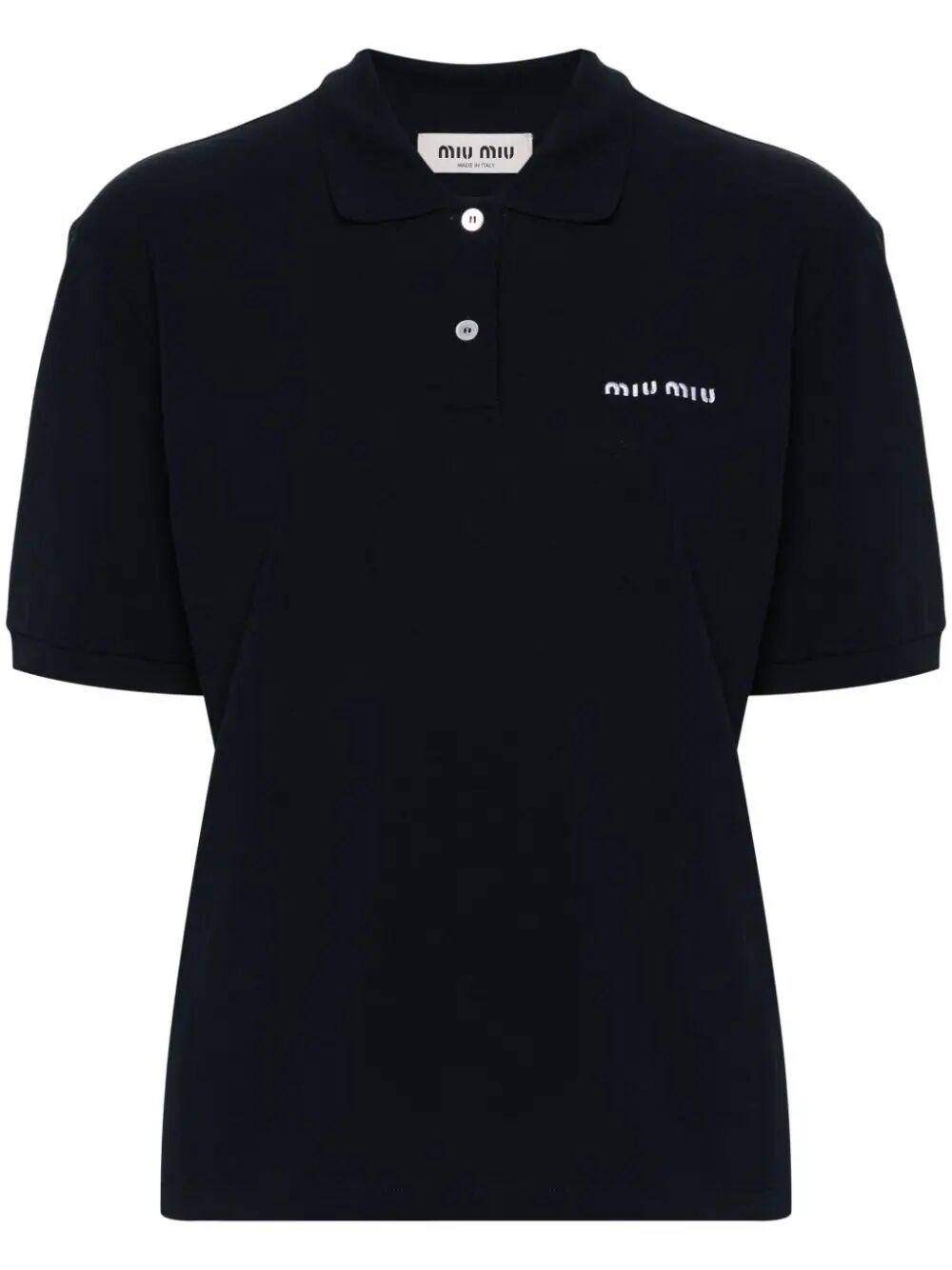 Miu Miu Piquet Polo In Blue