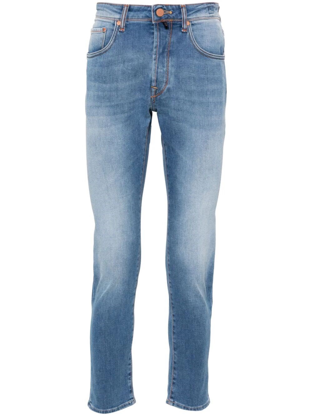 Shop Incotex `5p Denim Str` Jeans In Blue