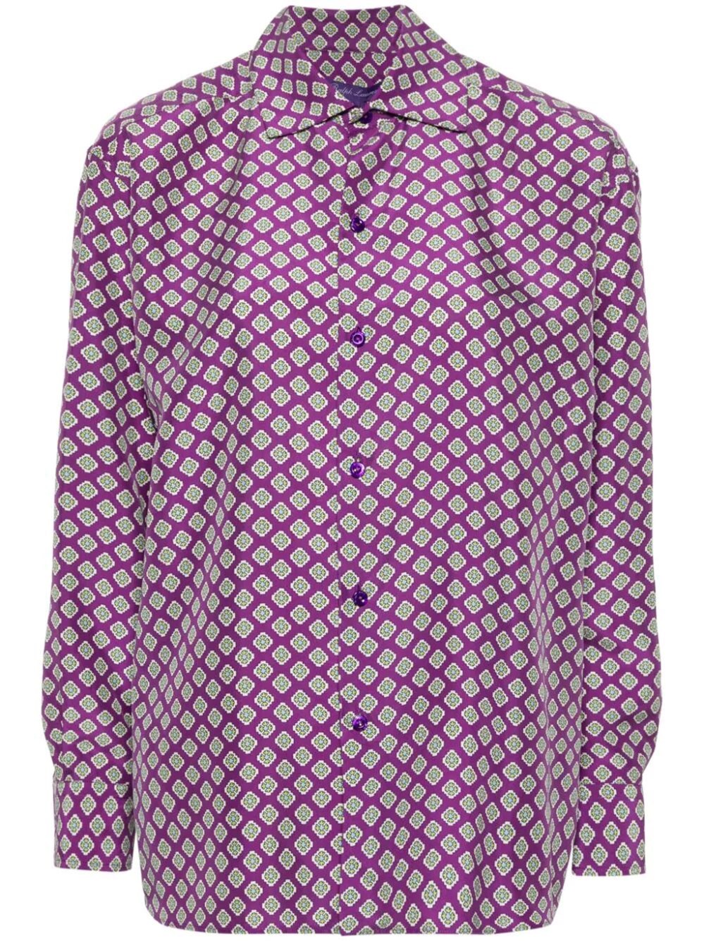 Shop Ralph Lauren `cagney` Long Sleeve Blouse In Pink