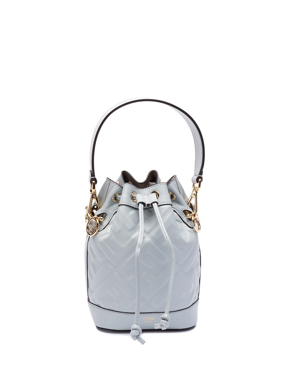 Shop Fendi `mon Tresor Mini` Bucket Bag In Blue