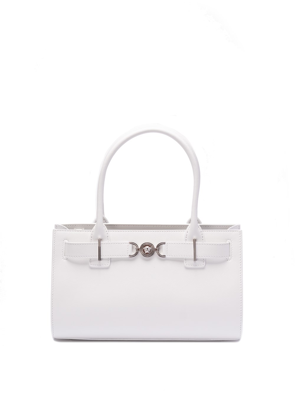 Shop Versace Large Tote Bag In White