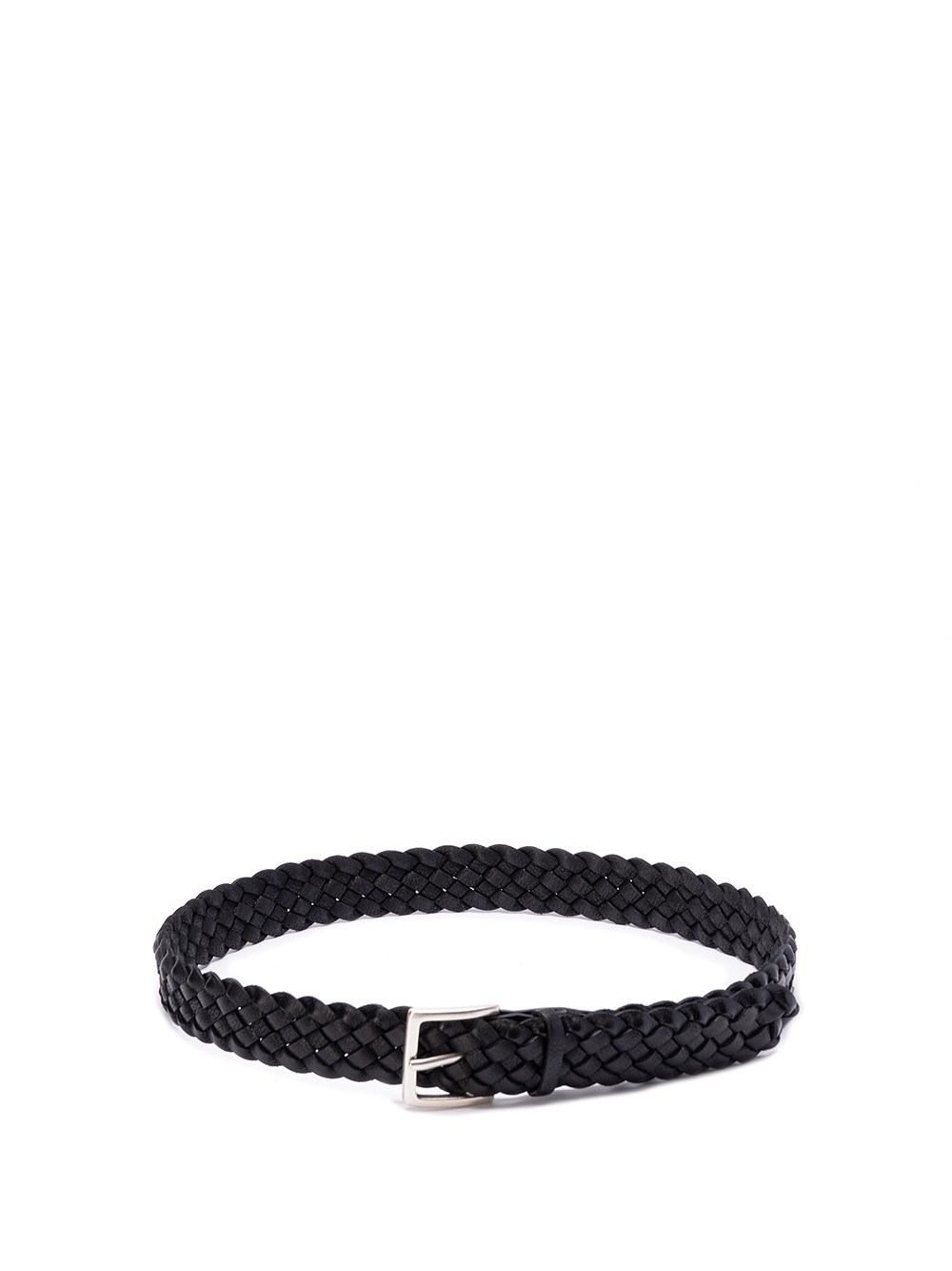 Orciani `chevrette` Braided Belt In Black  