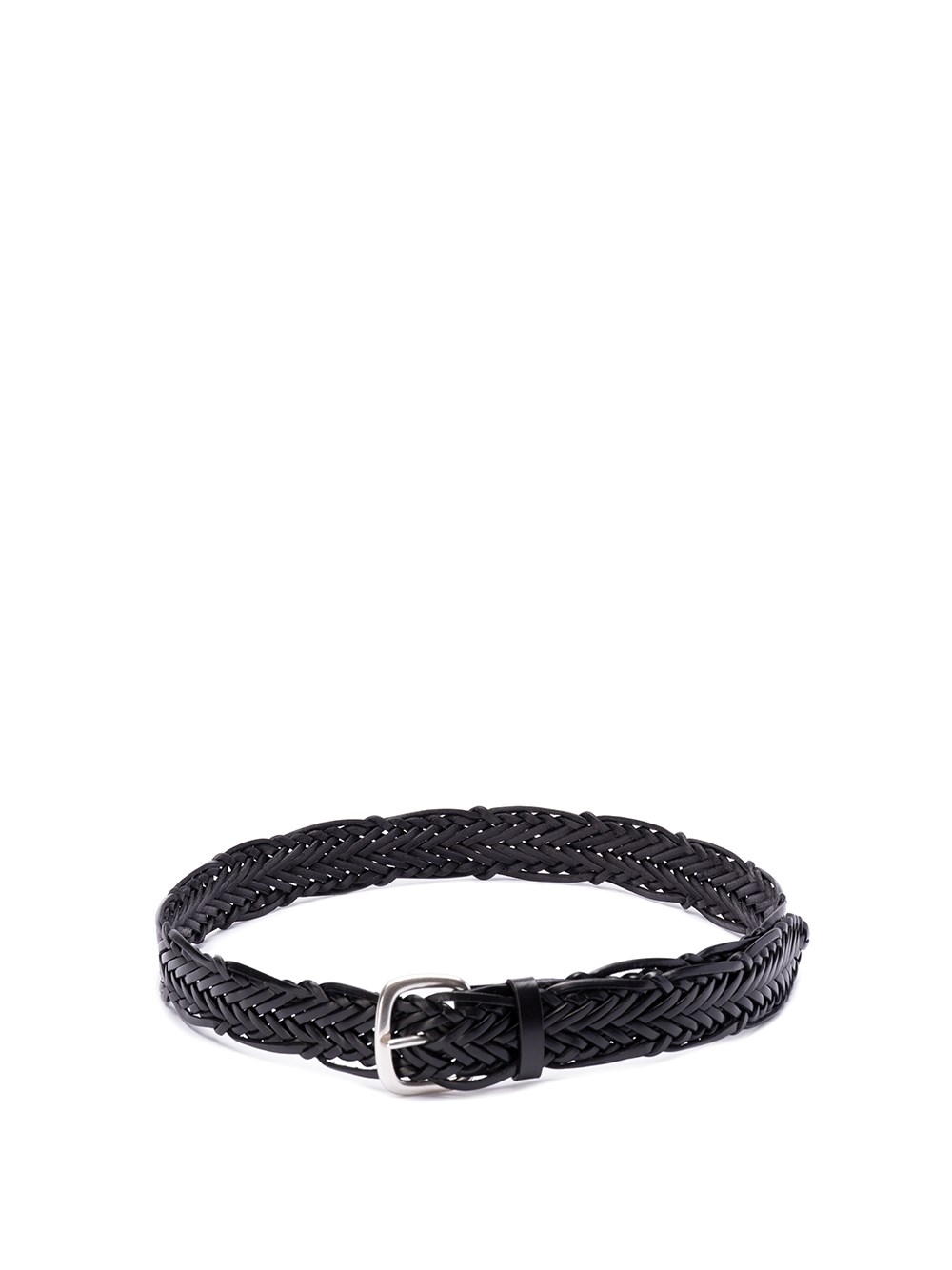 Orciani `masculine` Braided Sports Belt In Black  