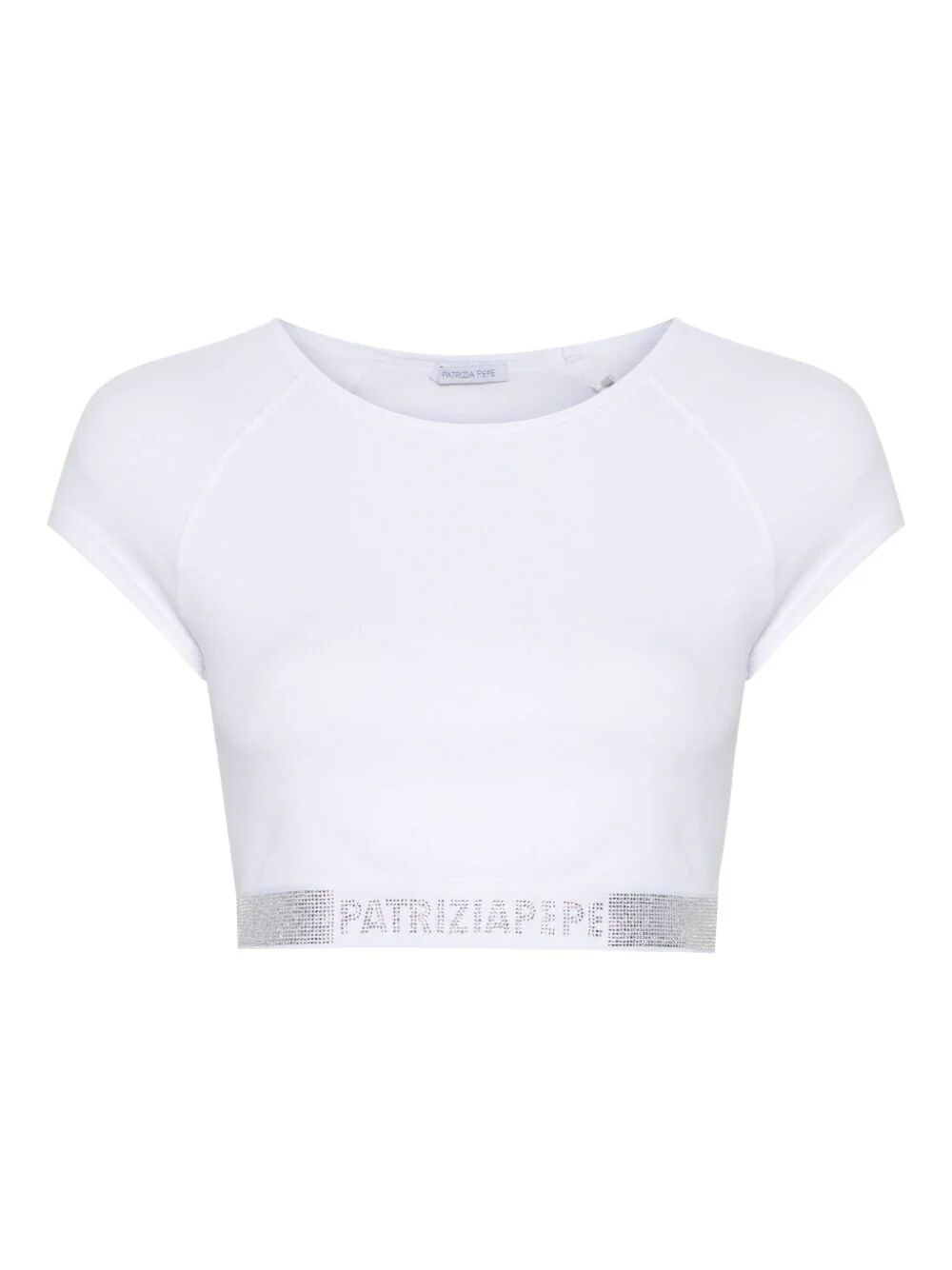 Patrizia Pepe Strass Top In White