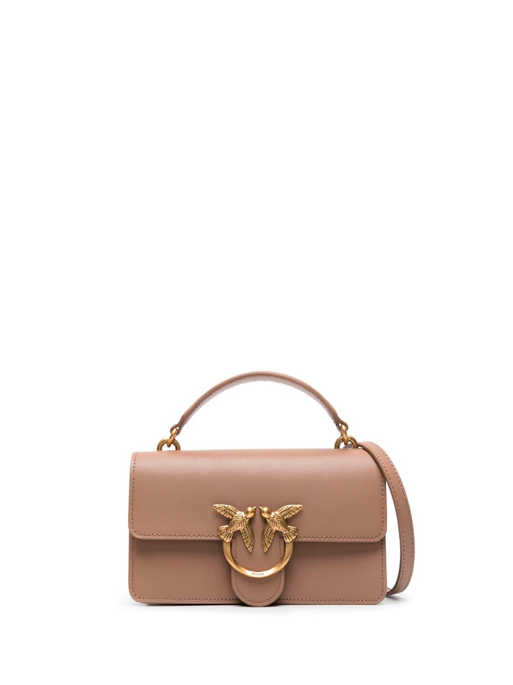 Pinko Mini `love One Light` Handbag In Beige