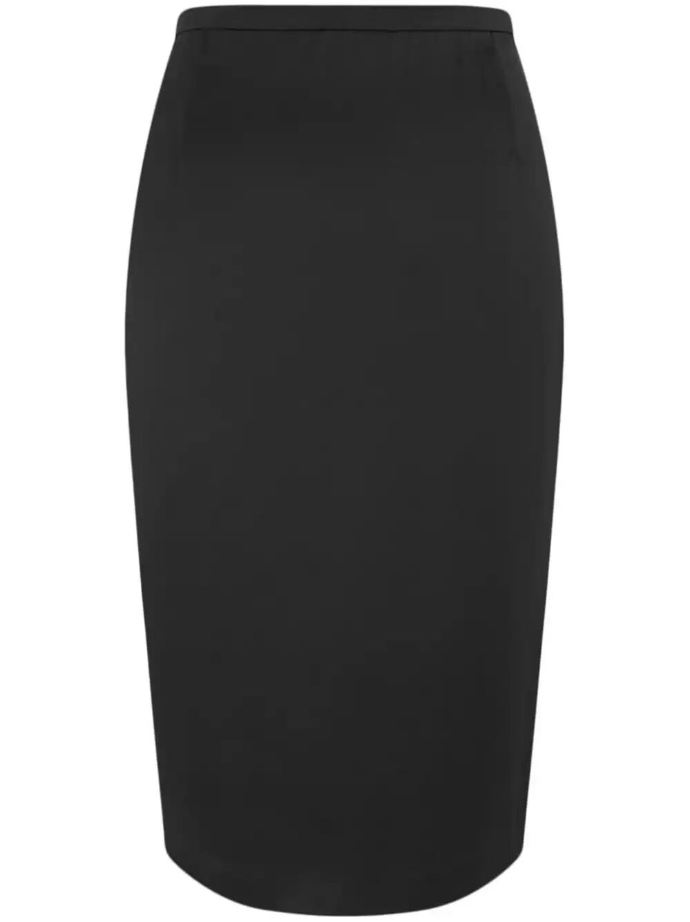 Saint Laurent Midi Skirt In Black  