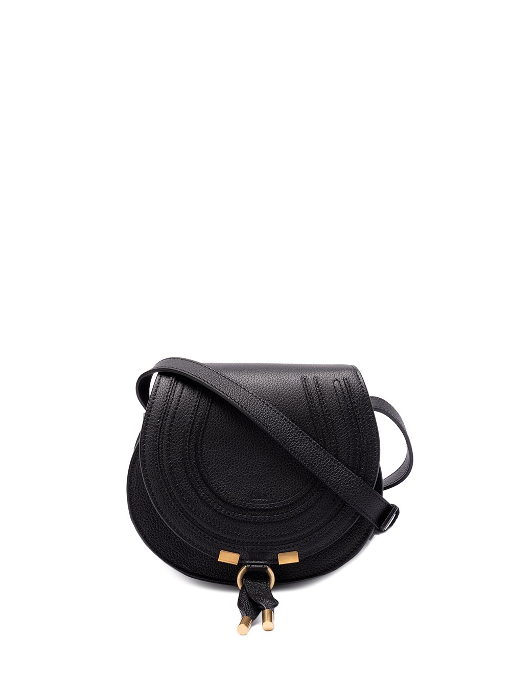 Chloé Marcie Small Saddle Bag In Black  