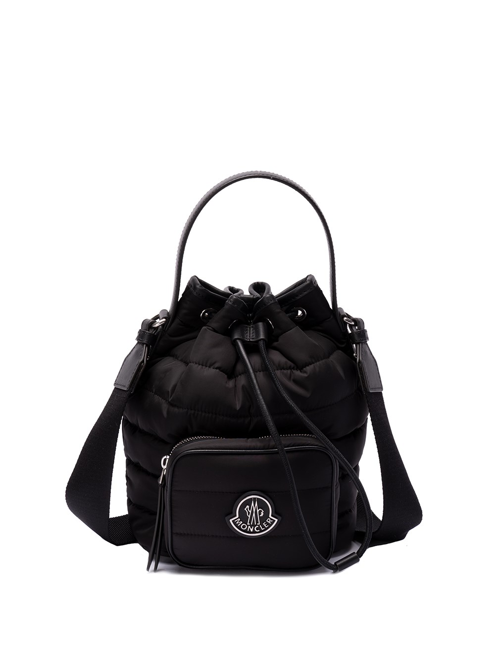 Shop Moncler `kilia` Drawstring Crossbody Bag In Black  