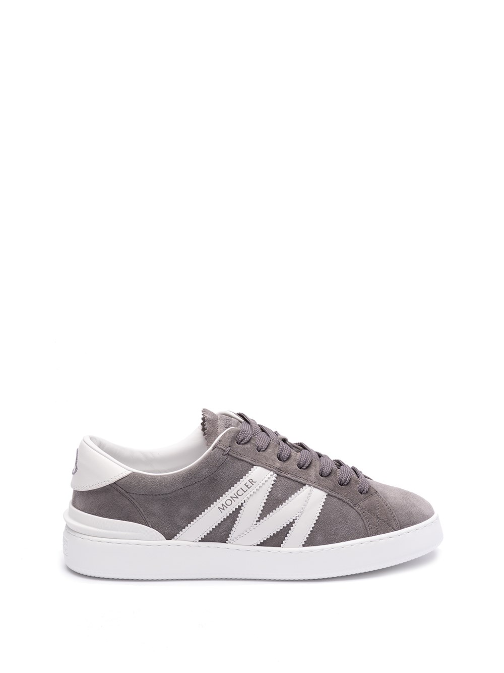 Shop Moncler `monaco M` Low-top Sneakers In Gray