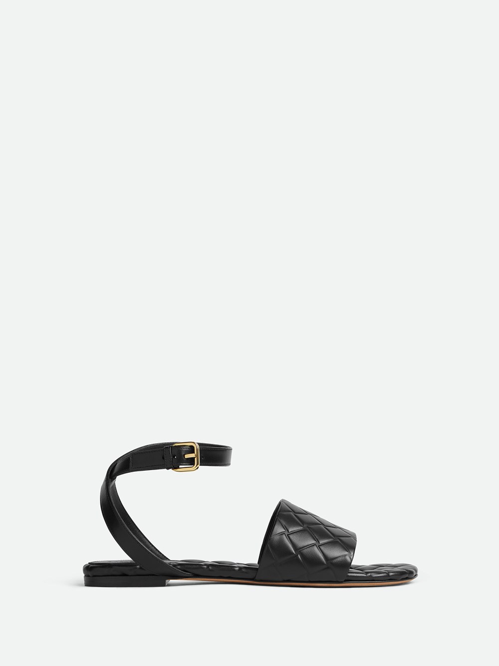 Shop Bottega Veneta `amy` Flat Sandals In Black  