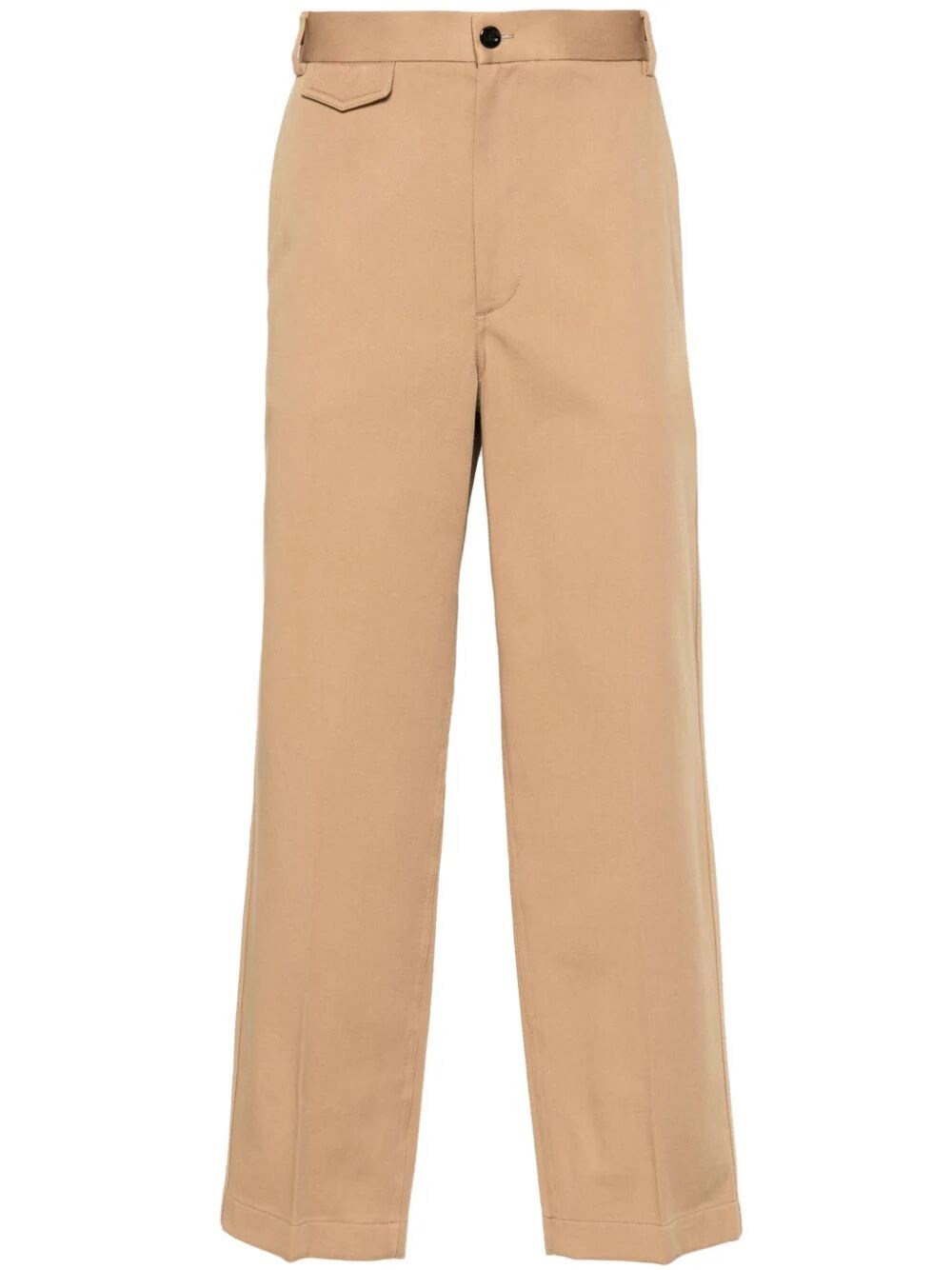 Shop Gucci Wide Leg Cropped Pants In Brown