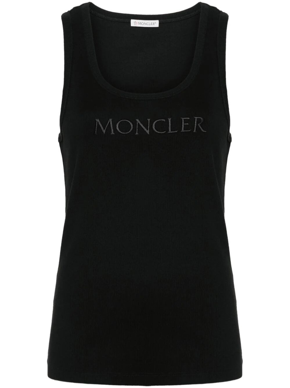 Shop Moncler Tank Top In Black  