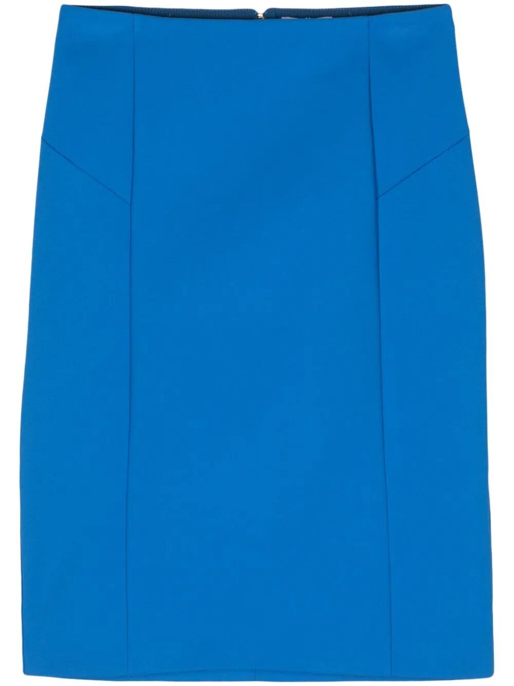 Patrizia Pepe Interwoven Straight Skirt In Blue