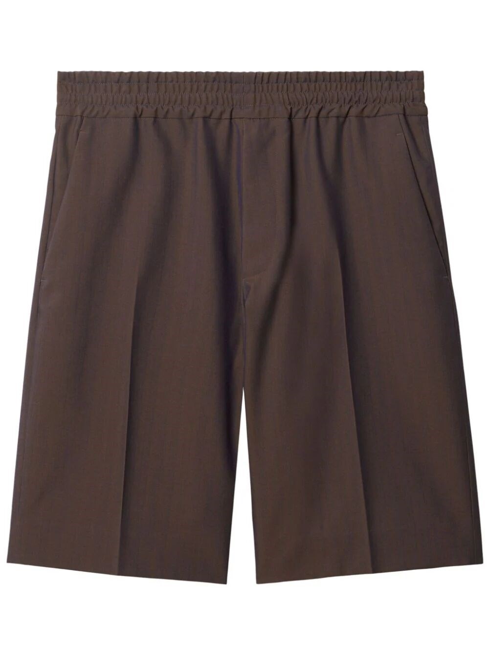 Burberry Wool Tailored Shorts In Brown