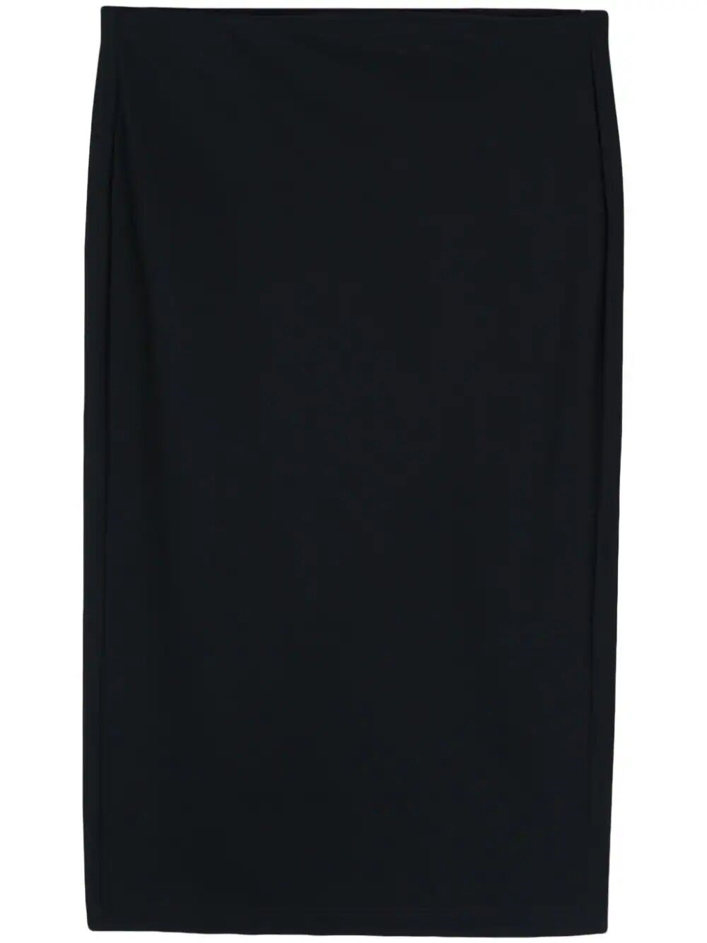 Patrizia Pepe Fitted Midi Skirt In Black  