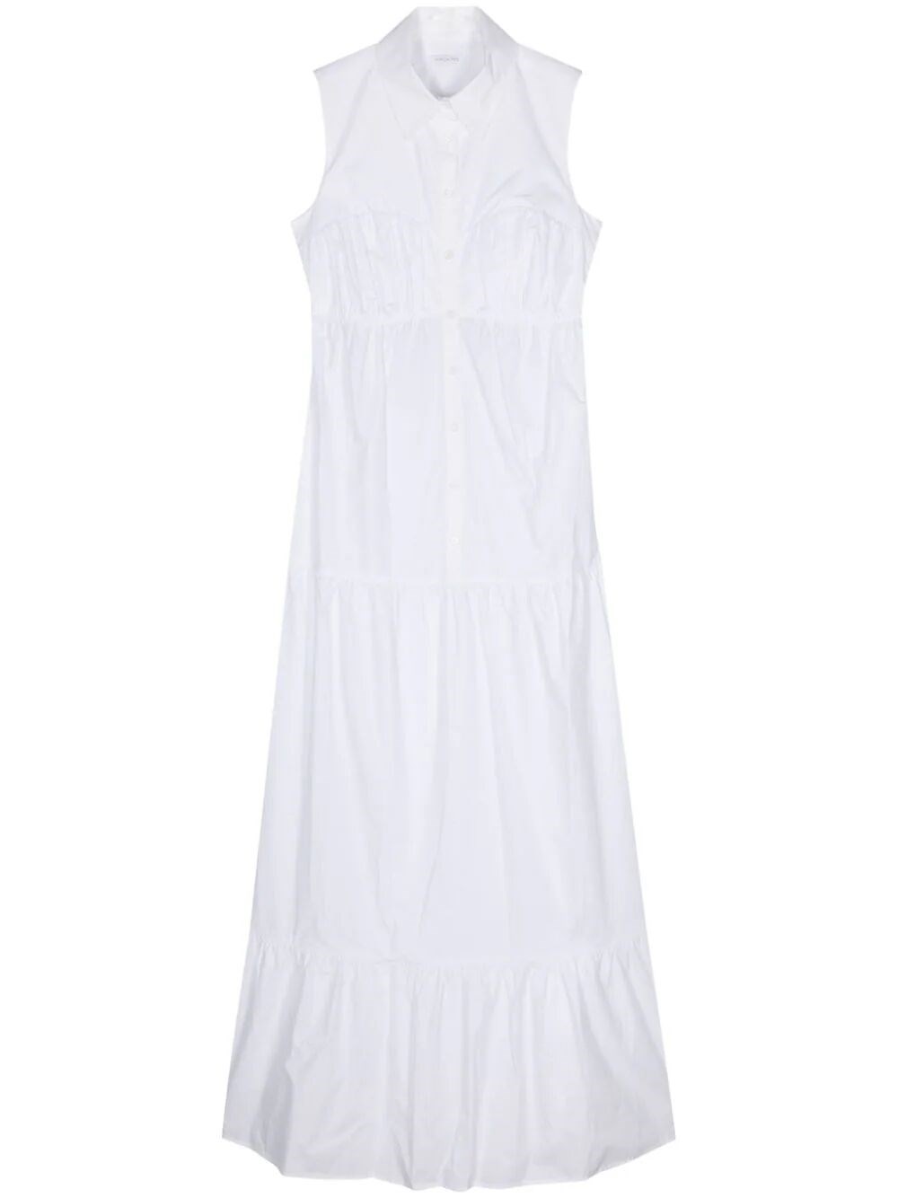 Shop Patrizia Pepe Long Chemisier Dress In White