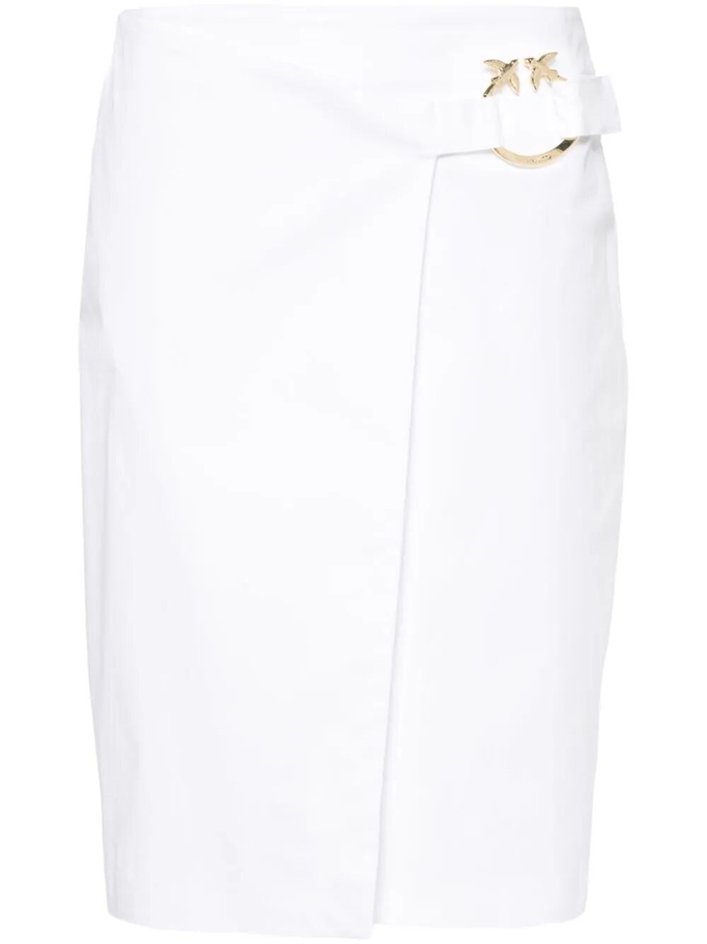 Pinko Eurito Wrap Midi Skirt In White