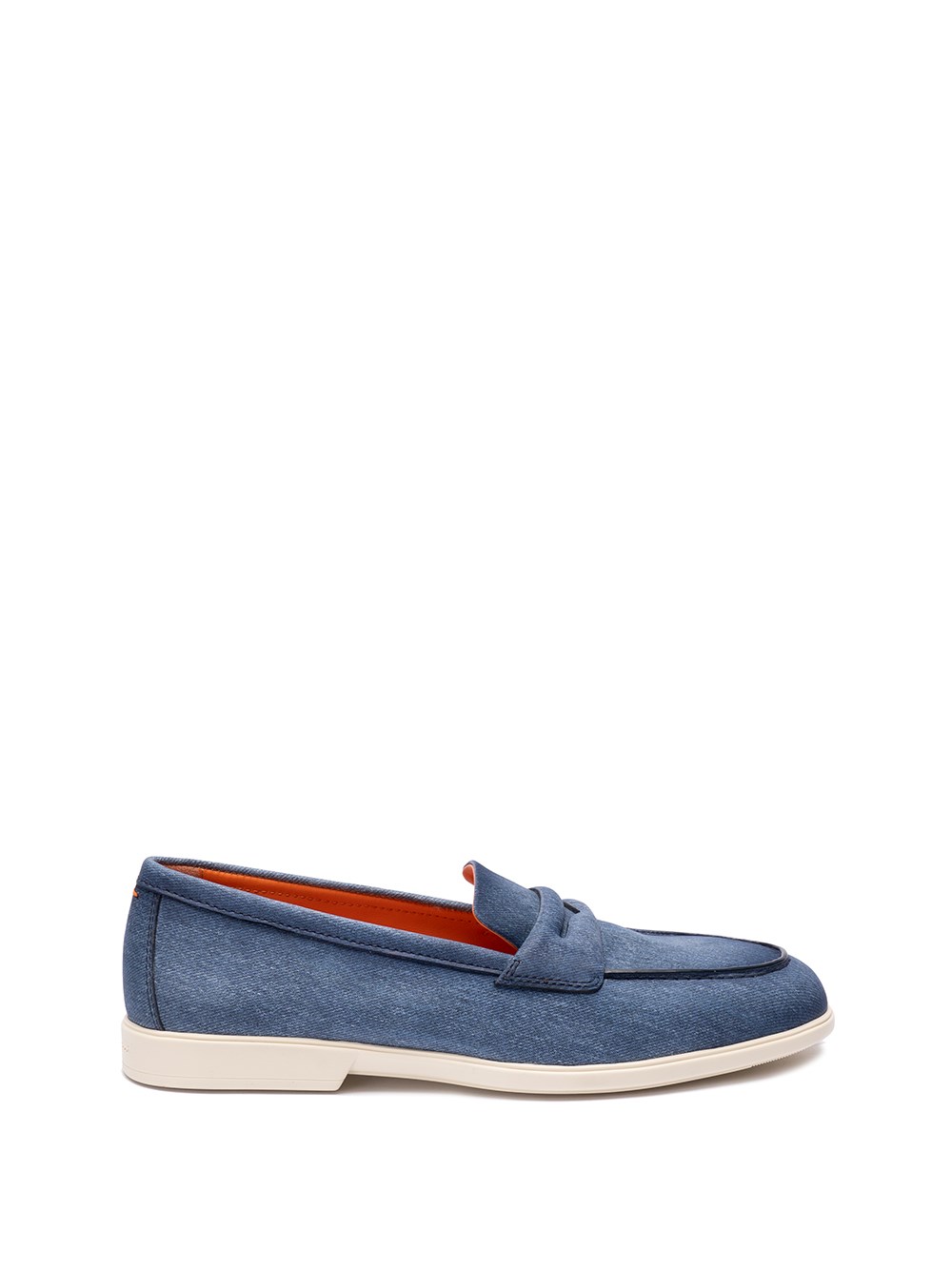 Shop Santoni `malibu` Loafers In Blue