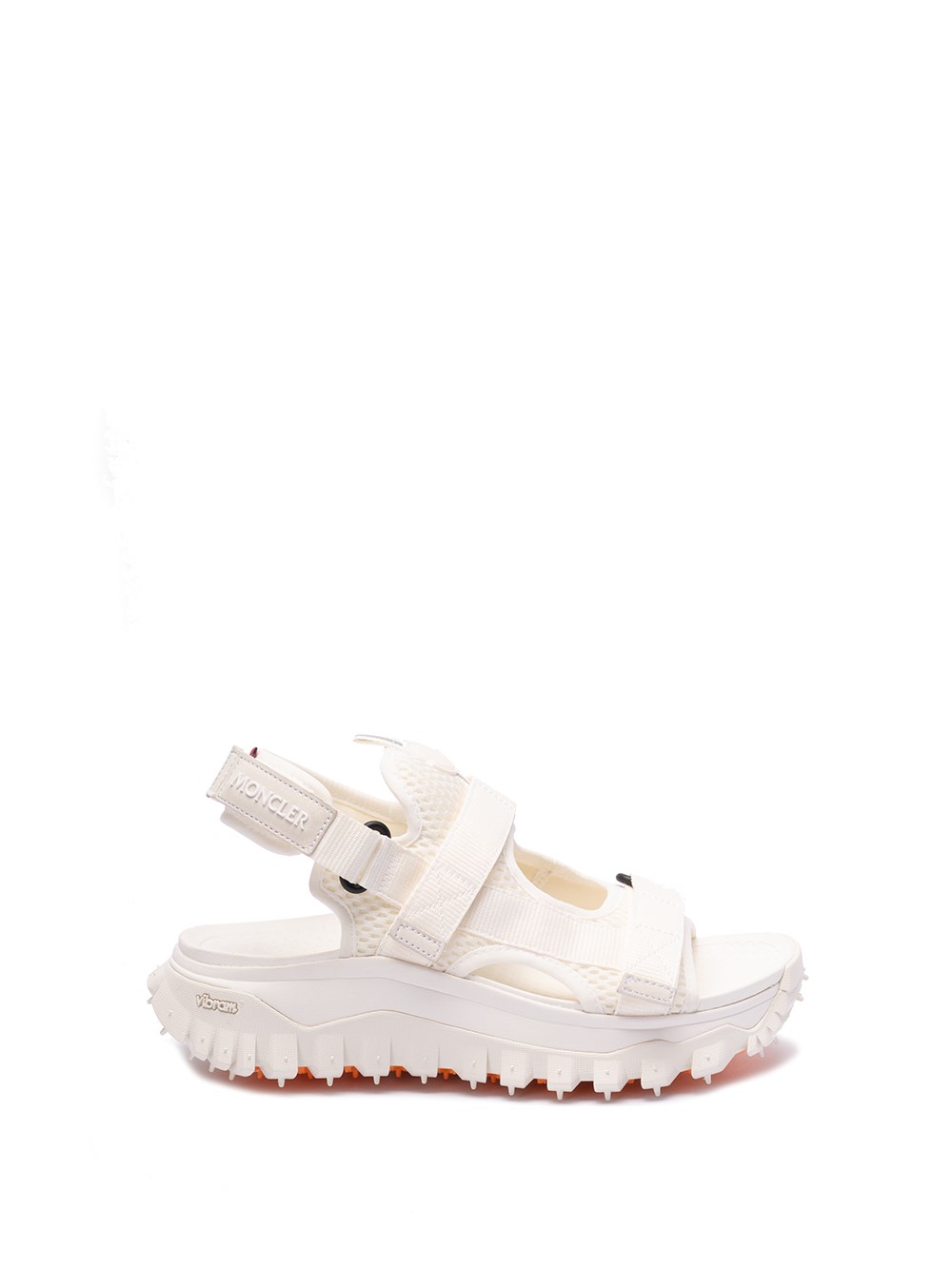Shop Moncler `trailgrip Vela` Sandals In White