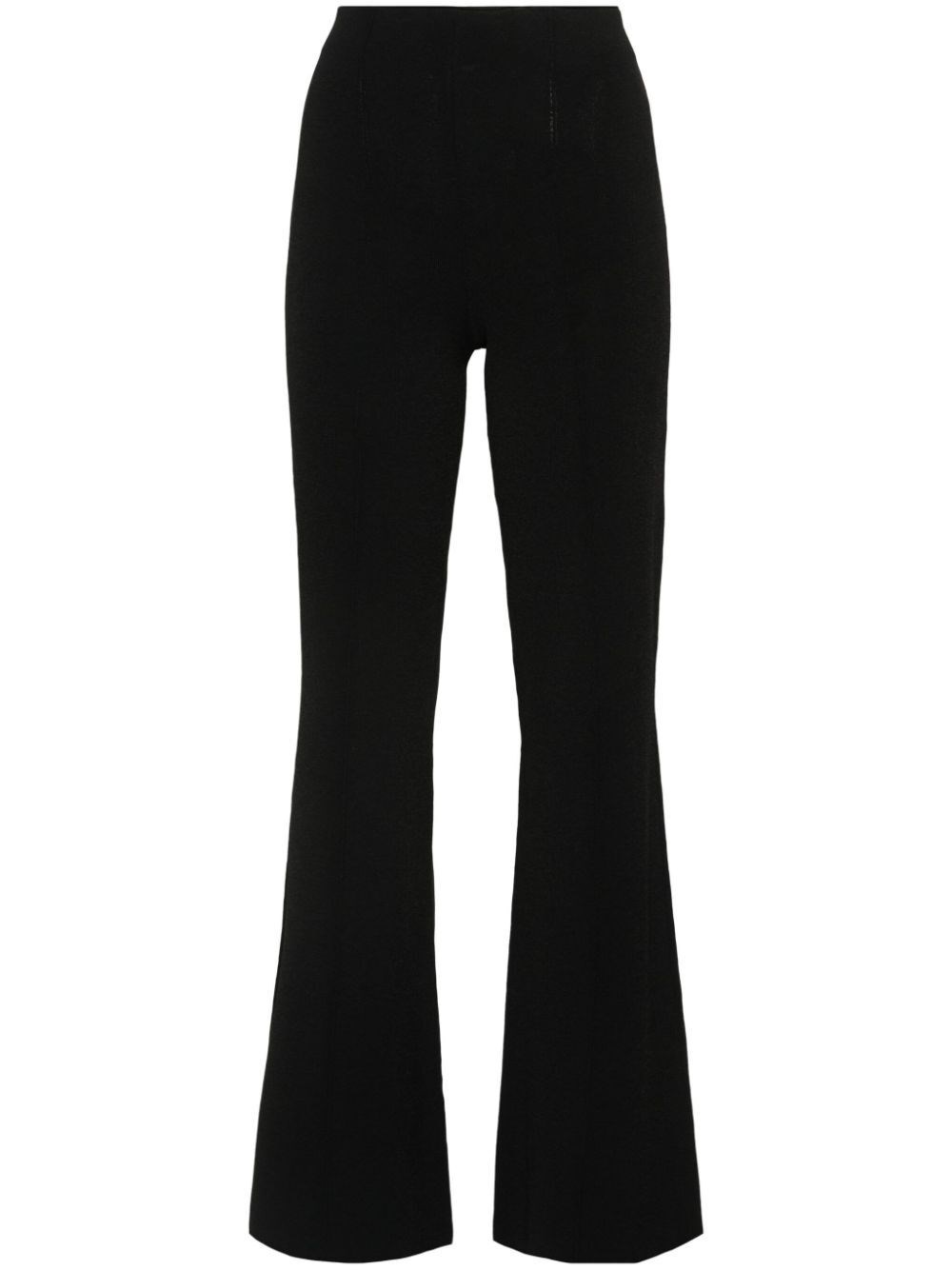 Ermanno Scervino Flared Silhouette Pants With Fitted Waist In Black