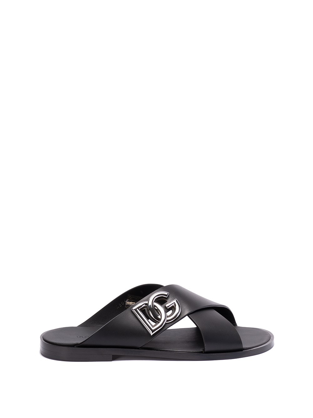 Shop Dolce & Gabbana `dg` Sandals In Black  
