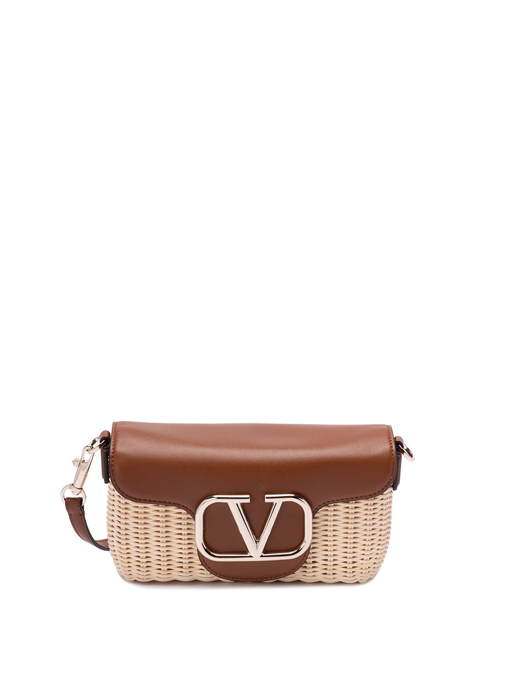 Shop Valentino `locò` Small Shoulder Bag In Beige