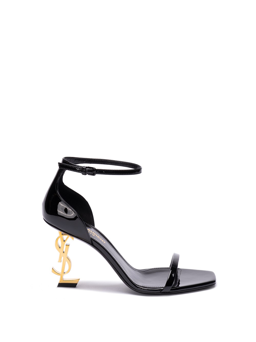 Shop Saint Laurent `opyum` Sandals In Black  