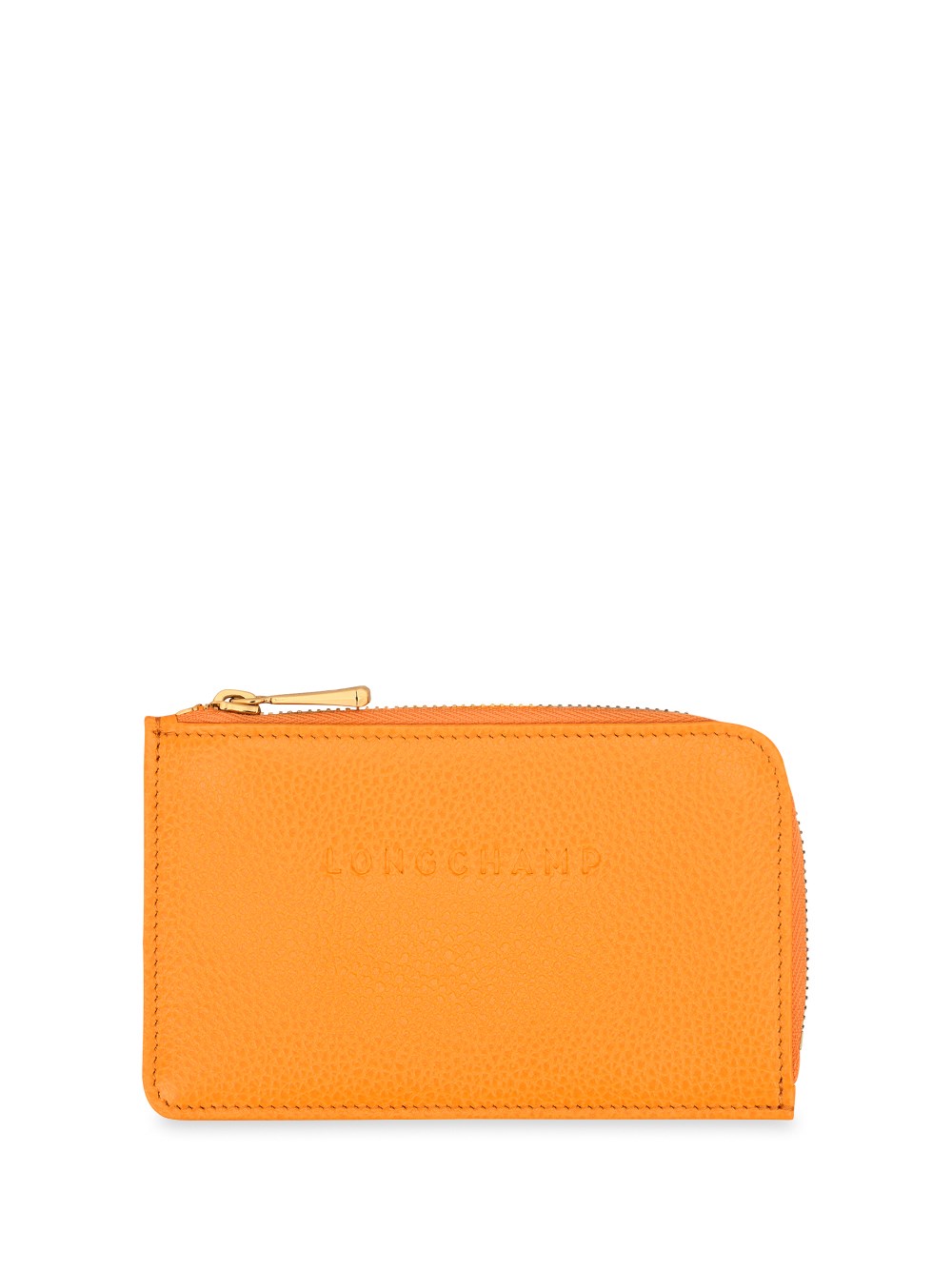 Shop Longchamp `le Foulonné` Card Holder In Yellow