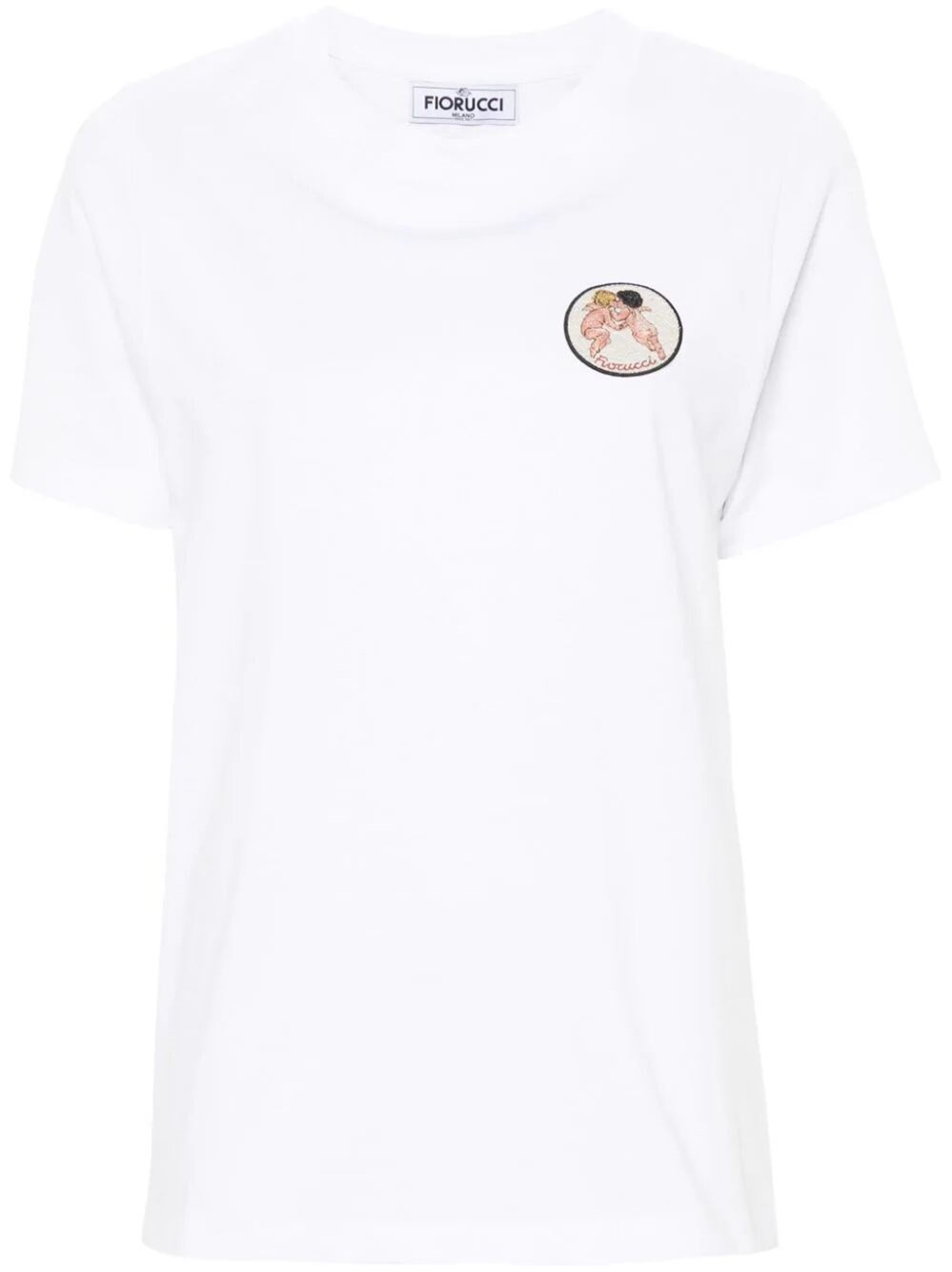 Shop Fiorucci Angel Patch Regular Fit T-shirt In White