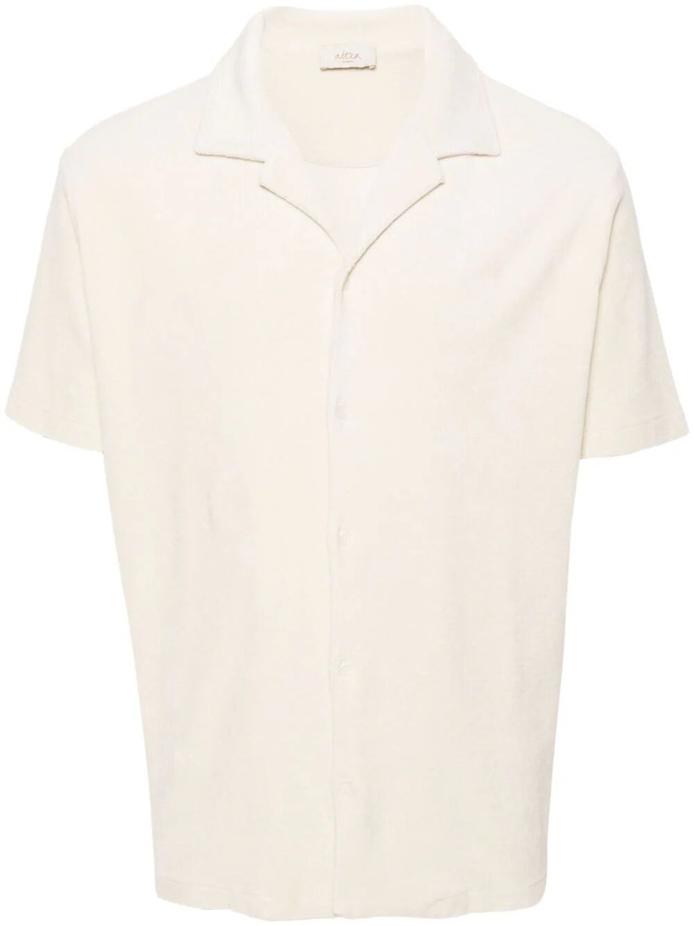 Shop Altea `harvey Camp` Short Sleeve Shirt In Beige