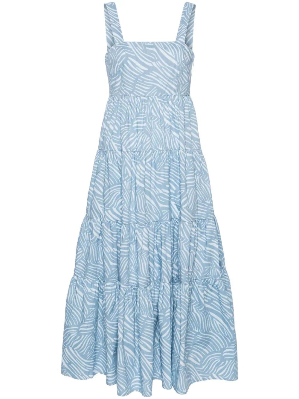 Shop Michael Kors `zebra` Midi Dress In Blue
