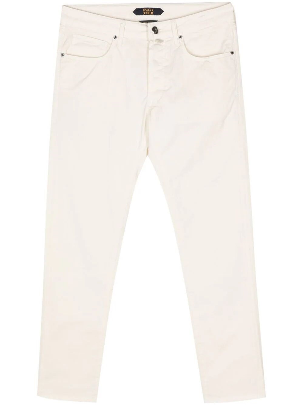 Shop Incotex `5p Ppt Str` Jeans In White