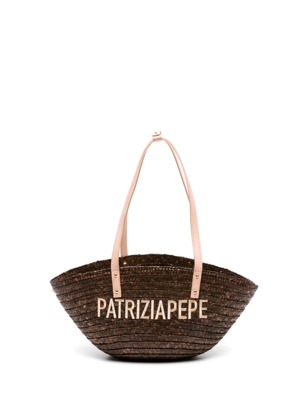 Shop Patrizia Pepe `summer Straw` Tote Bag In Brown