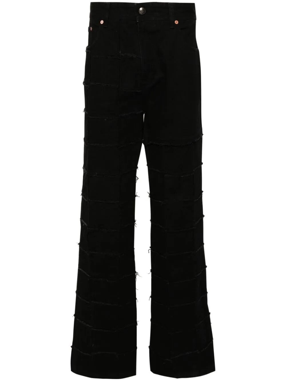 Shop Andersson Bell `new Patchwork` Wide Leg Jeans In Black  