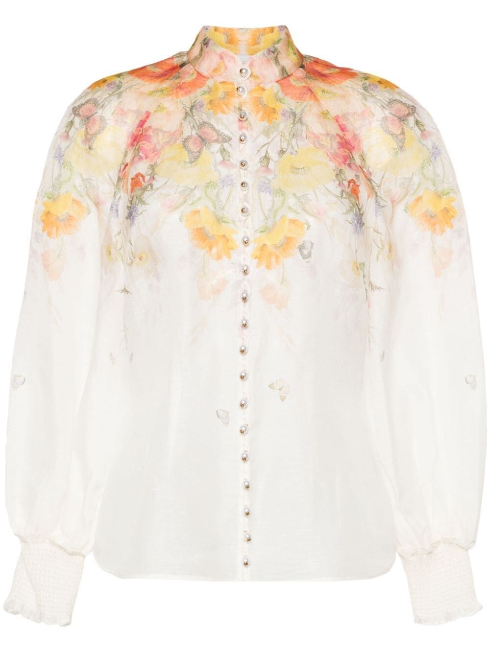 Shop Zimmermann `tranquillity` Blouse In White