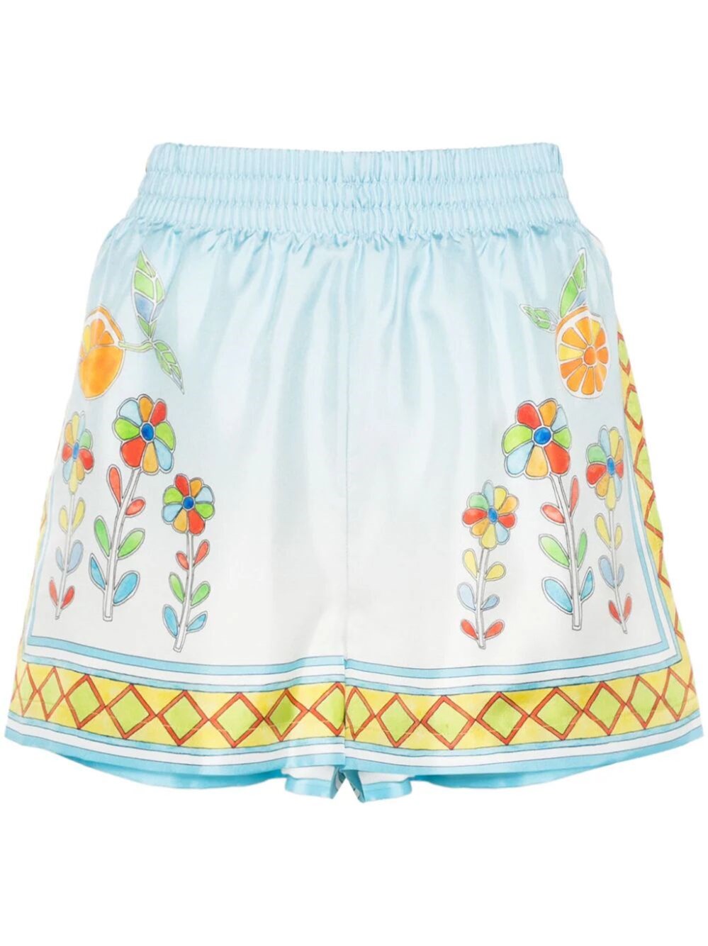 Shop Casablanca Shorts With Drawstrings In Blue