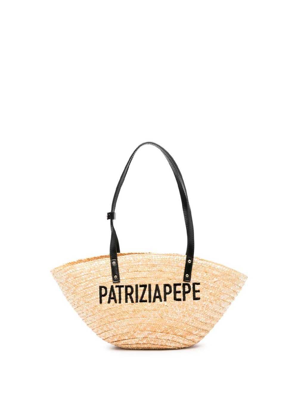Shop Patrizia Pepe `summer Straw` Tote Bag In Beige