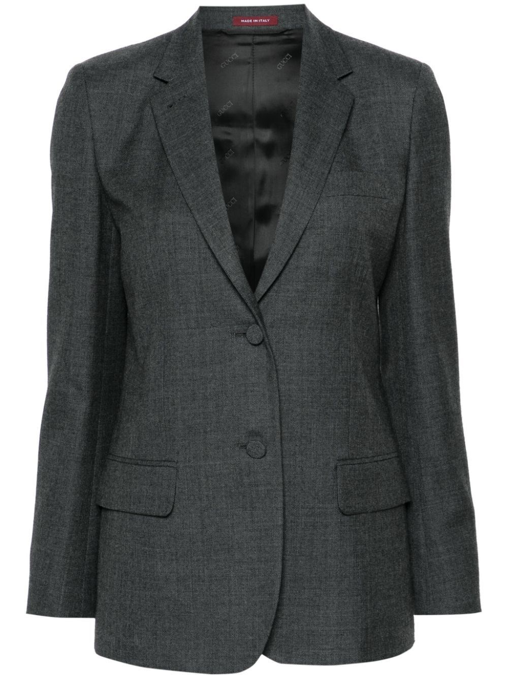 Shop Gucci `english Grisaille` Blazer In Gray