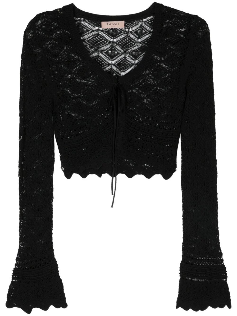 Shop Twinset Knit Shrug In Black  