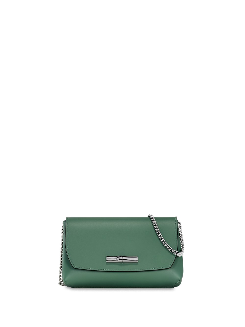 Shop Longchamp `roseau Box` Small Clutch Bag In Green