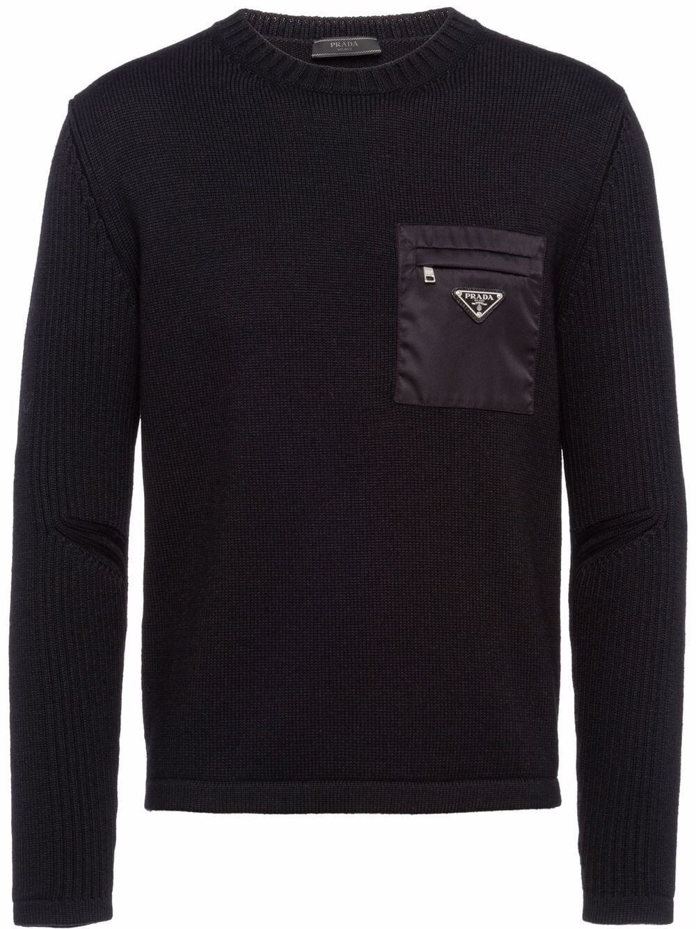 Prada Wool Sweater In Black