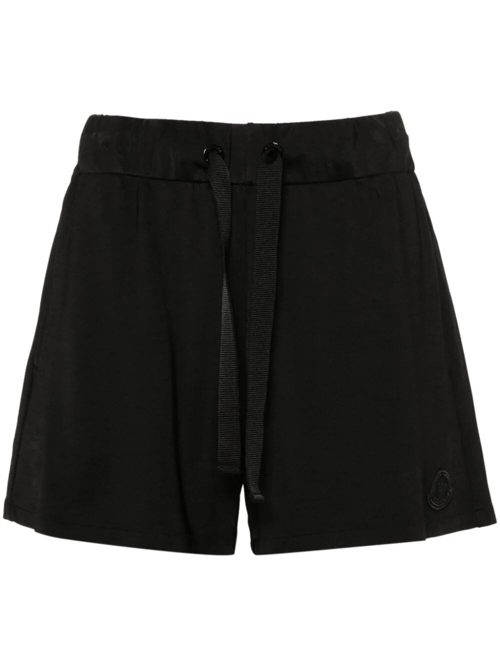 Moncler Logo-patch Shorts In Black