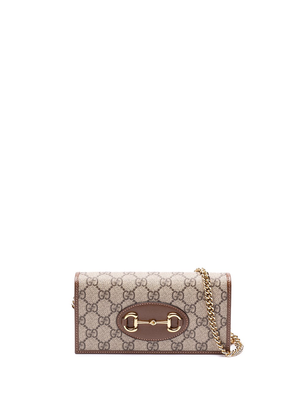 Shop Gucci Horsebit 1955` Wallet With Chain In Brown
