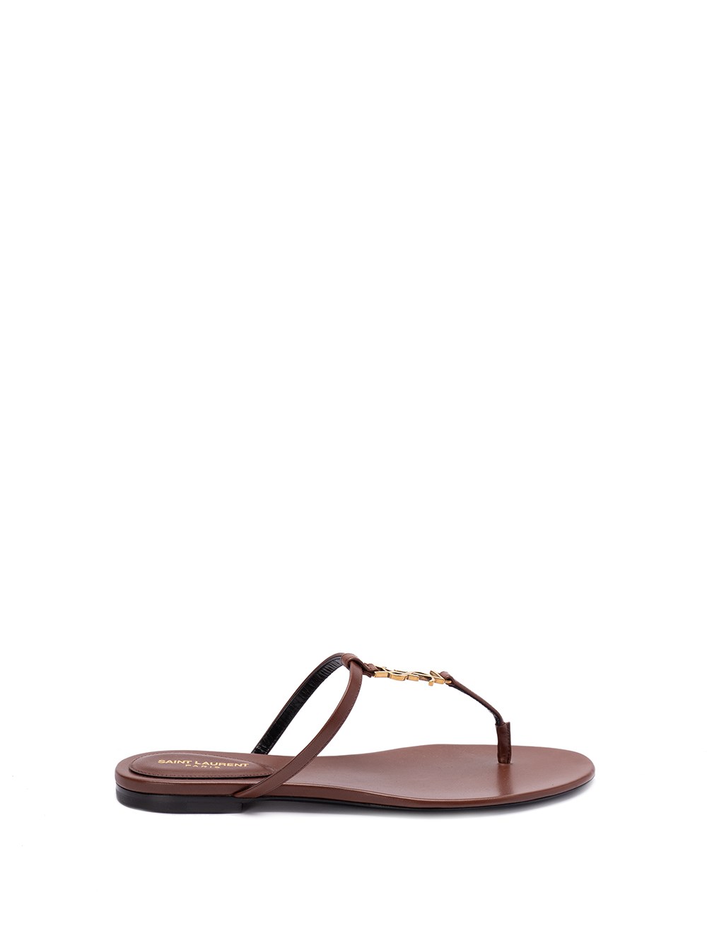 Shop Saint Laurent `cassandra` Sandals In Brown