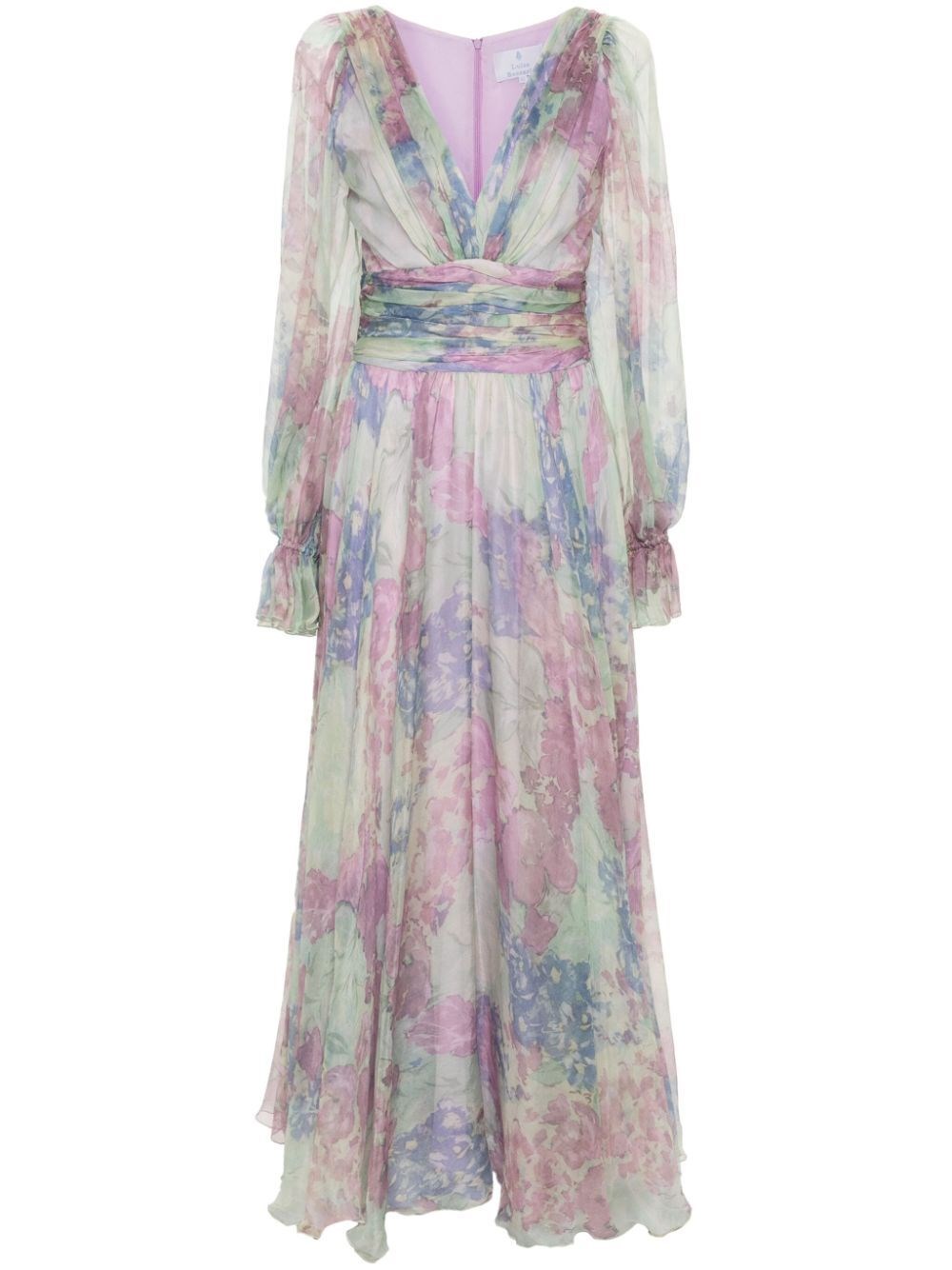 Shop Luisa Beccaria Printed Dress In Pink