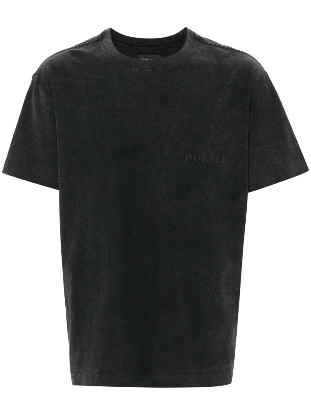 Shop Purple Brand Textured T-shirt In Black  