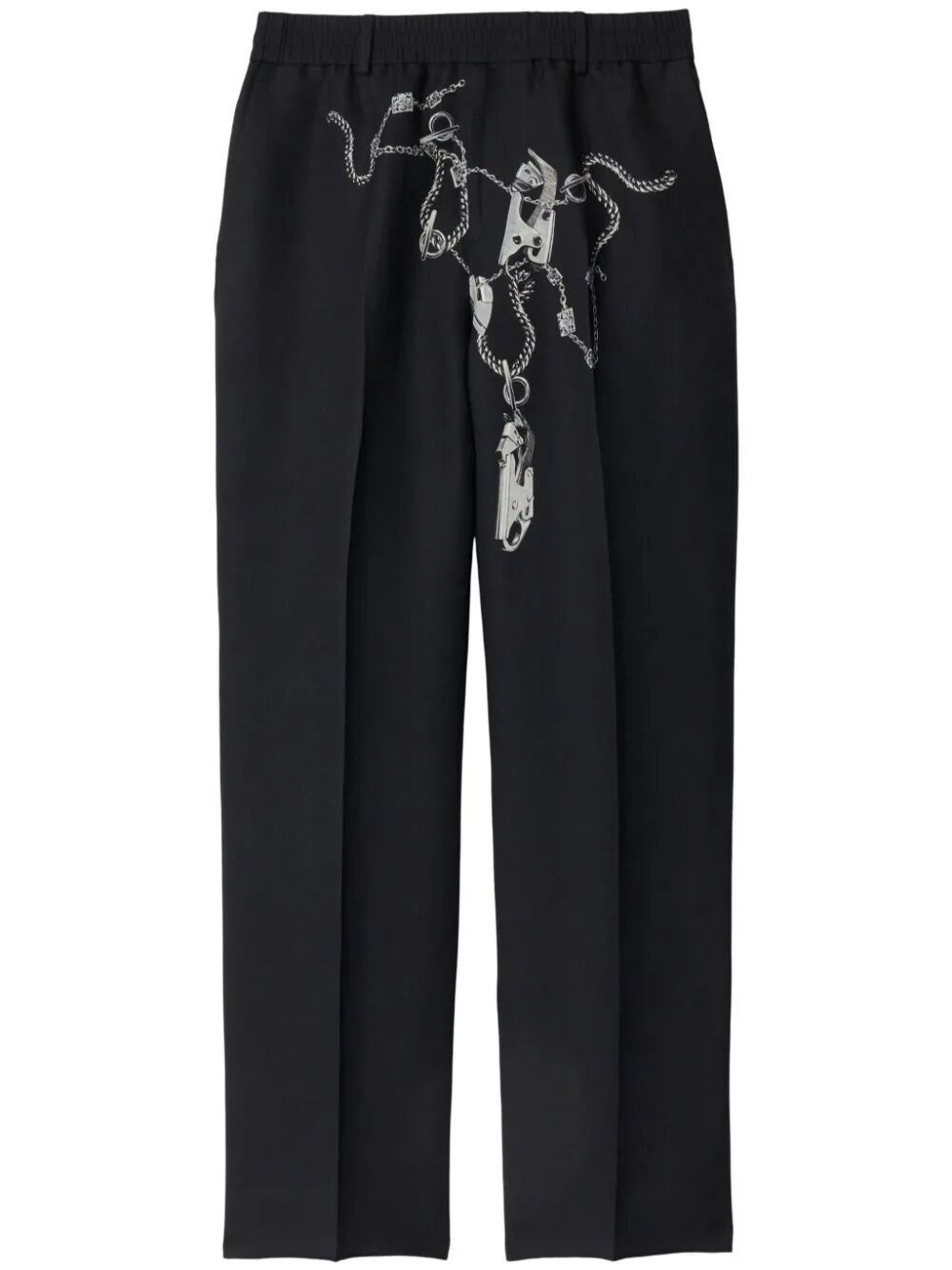 Shop Burberry Pants In Black  